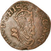 Coin, France, Philippe II, Liard, 158(-), Arras, AU(50-53), Copper, Boudeau:1984
