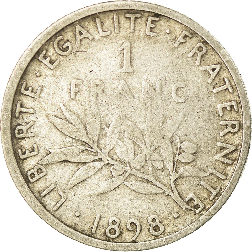 Monnaie, France, Semeuse, Franc, 1898, Paris, TB, Argent, Gadoury:467, KM:844.1