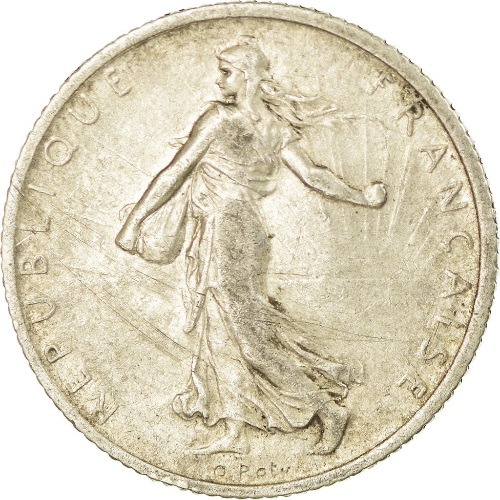 Coin, France, Semeuse, Franc, 1912, EF(40-45), Silver, KM:844.1, Gadoury:467