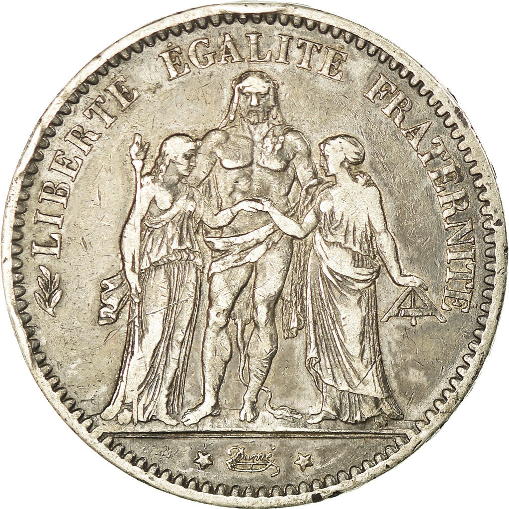 Coin, France, Hercule, 5 Francs, 1876, Paris, VF(30-35), Silver, KM:820.1
