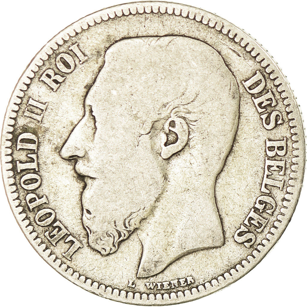 Coin, Belgium, Leopold II, 2 Francs, 2 Frank, 1868, F(12-15), Silver, KM:30.1