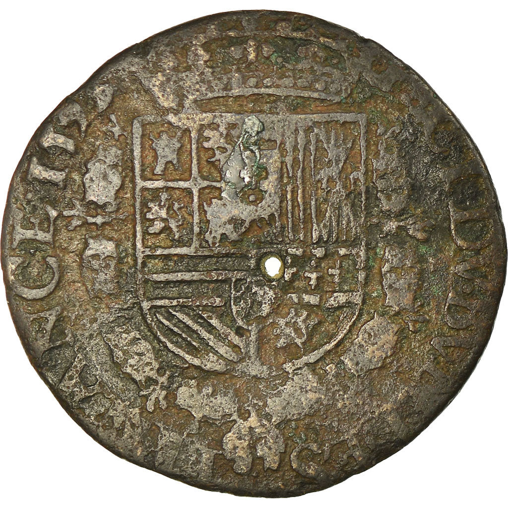Spanish Netherlands, Token, Philippe II, Bureau des Finances, 1593, F(12-15)
