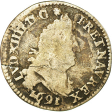 Moeda, França, Louis XIV, 4 Sols aux 2 L, 4 Sols 2 Deniers, 1691, Paris