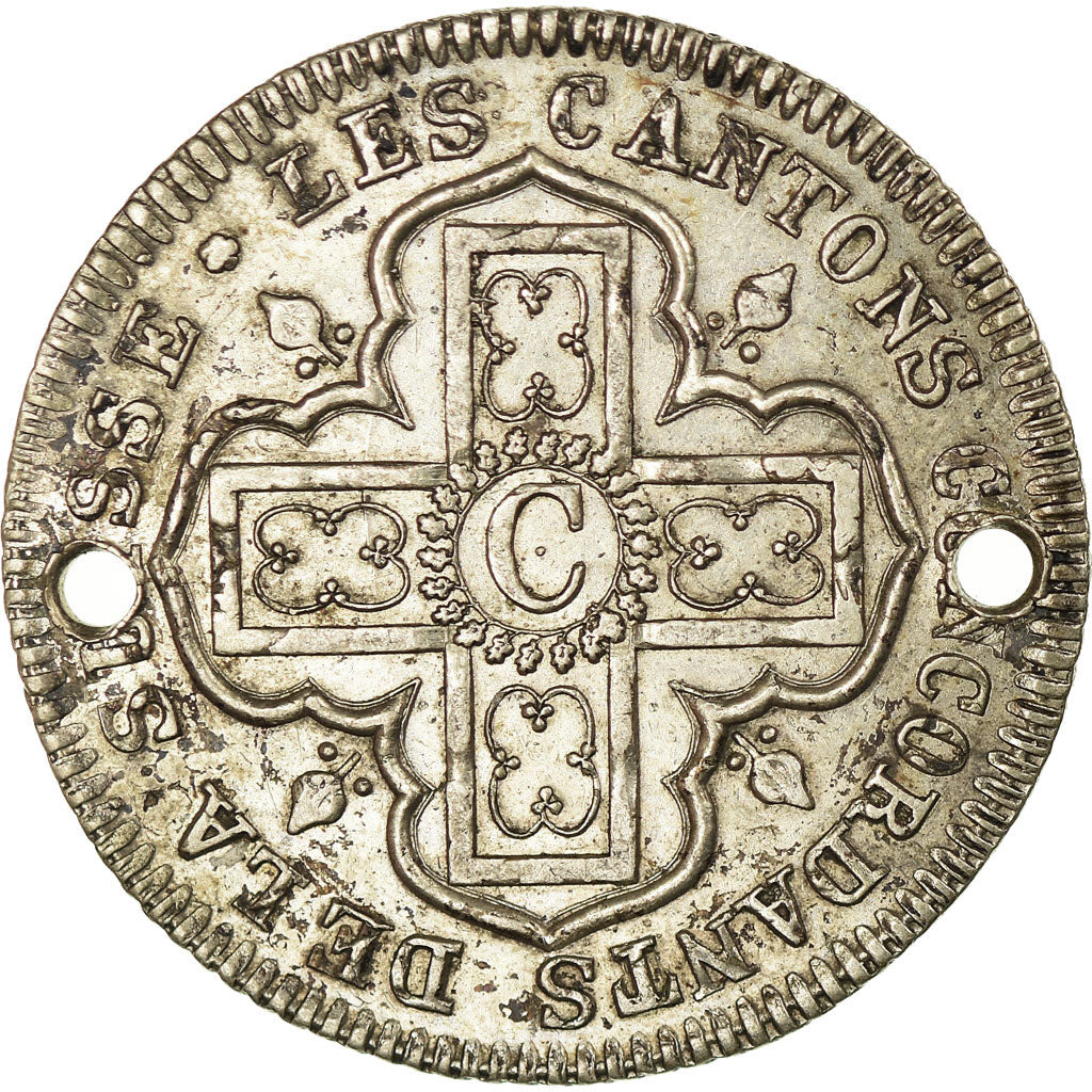 Moneda, CANTONES SUIZOS, VAUD, 5 Batzen, 1827, MBC+, Plata, KM:21.2