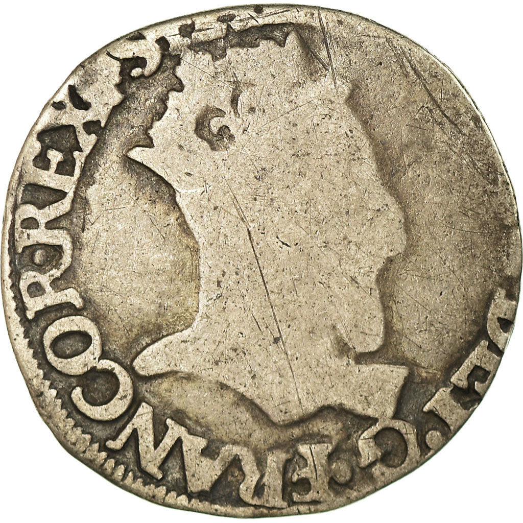 Coin, France, Henri II, 1/2 Teston, Uncertain date, Bayonne, VF(20-25), Silver
