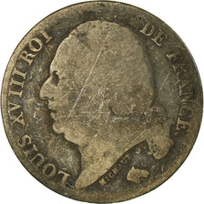 Moneta, Francja, Louis XVIII, Louis XVIII, Franc, 1821, Paris, VG(8-10), Srebro