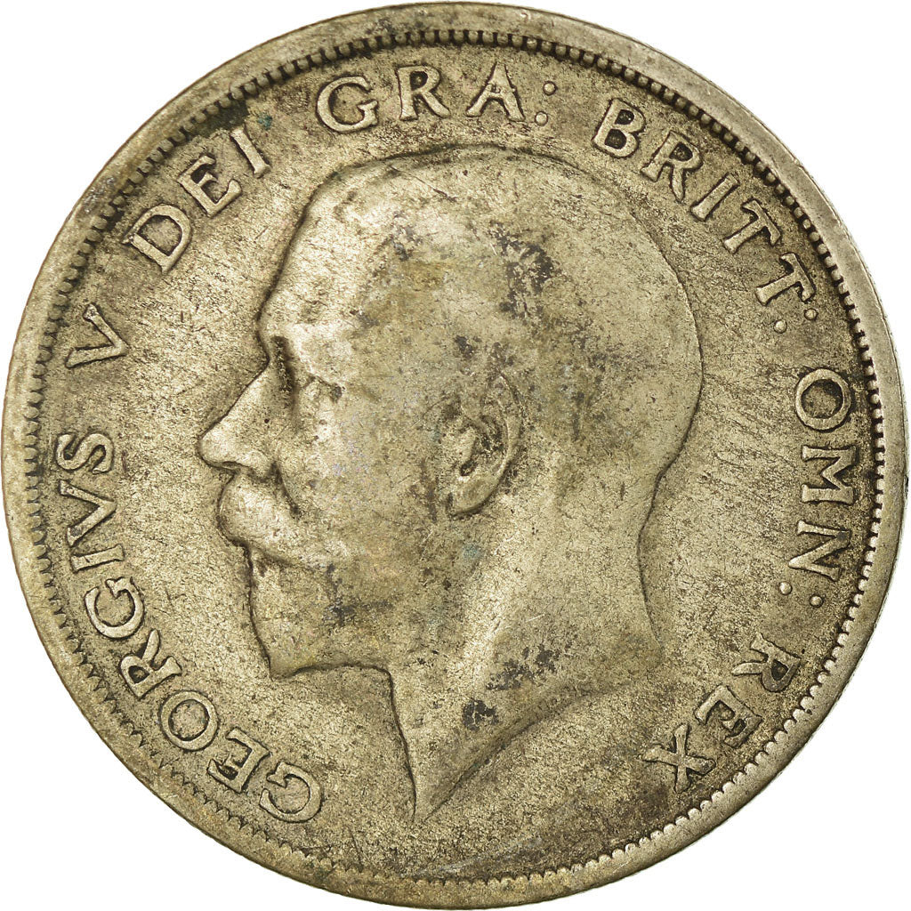 Coin, Great Britain, George V, 1/2 Crown, 1920, F(12-15), Silver, KM:818.1a