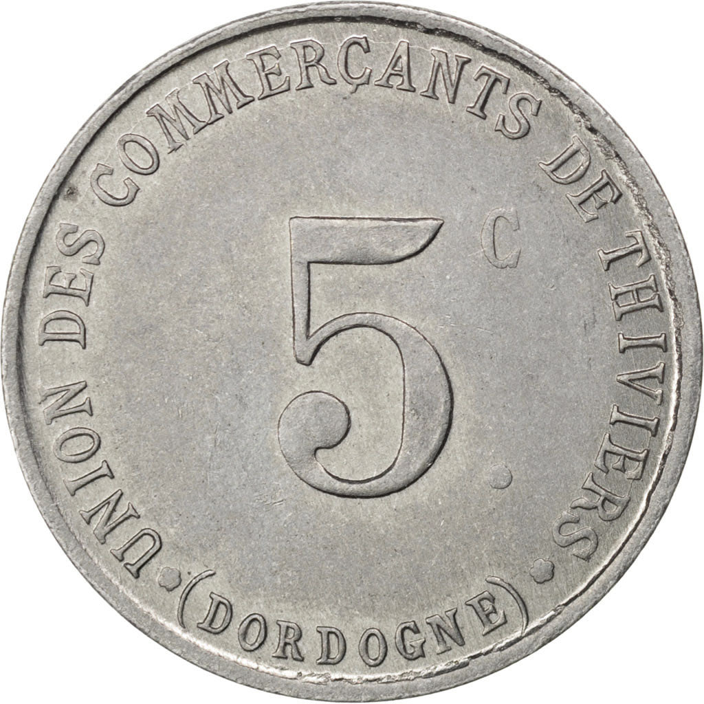 France, 5 Centimes, 1917, AU(50-53), Aluminium, Elie #10.1, 1.50