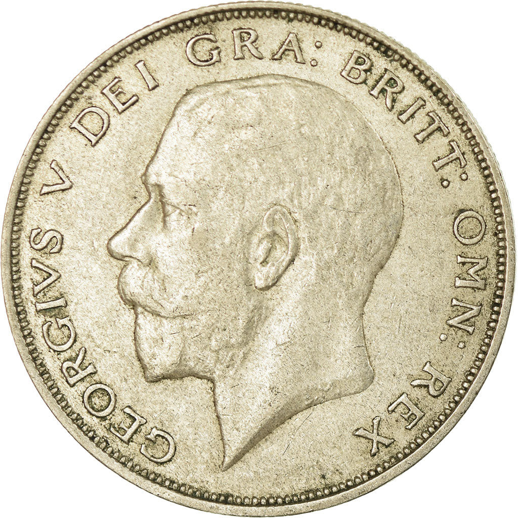 Coin, Great Britain, George V, 1/2 Crown, 1921, VF(30-35), Silver, KM:818.1a