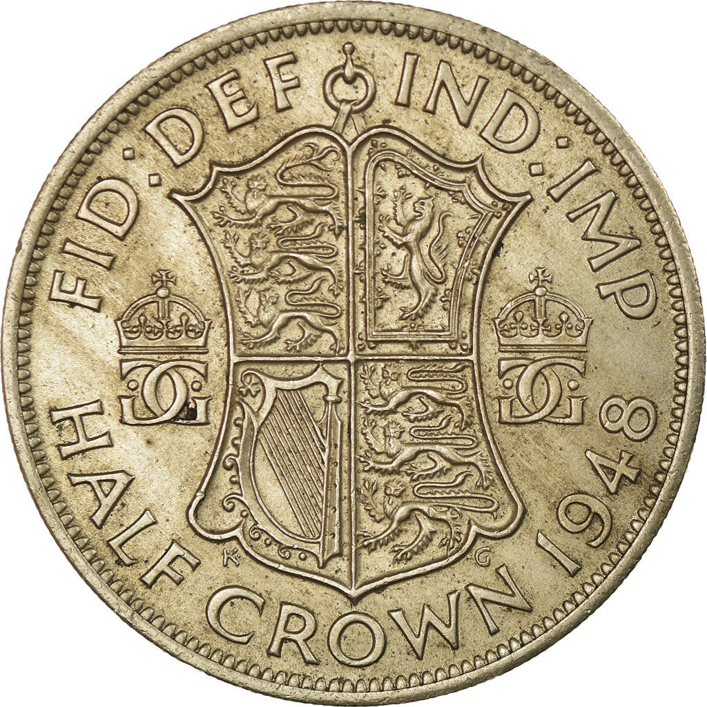 Monnaie, Grande-Bretagne, George VI, 1/2 Crown, 1948, TTB+, Copper-nickel