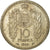 Coin, Monaco, Louis II, 10 Francs, 1946, Poissy, AU(50-53), Copper-nickel