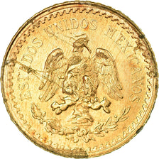 Moneda, México, 2-1/2 Pesos, 1945, Mexico City, EBC, Oro, KM:463