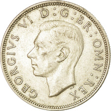 Great Britain, George VI, 1/2 Crown, 1945, AU(50-53), Silver, KM:856