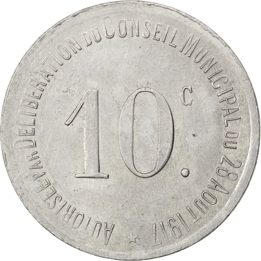 Thiviers, Union des Commerçants, 10 Centimes 1917, Elie 10.2