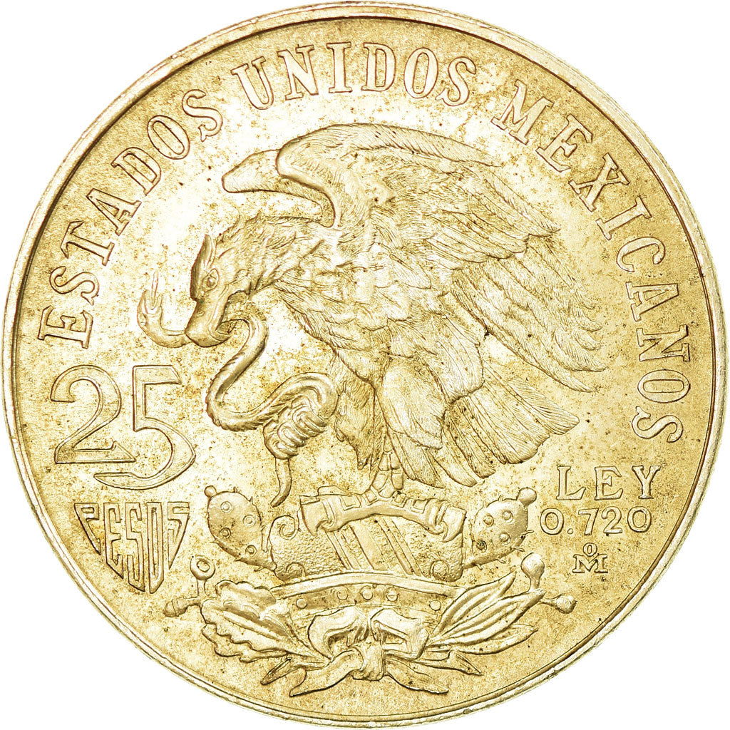 Coin, Mexico, 25 Pesos, 1968, Mexico City, AU(55-58), Silver, KM:479.1