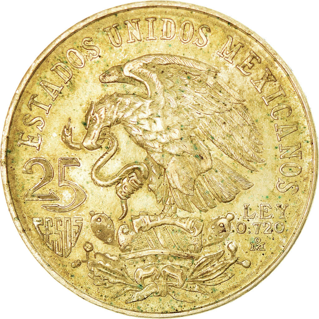 Coin, Mexico, 25 Pesos, 1968, Mexico City, EF(40-45), Silver, KM:479.1