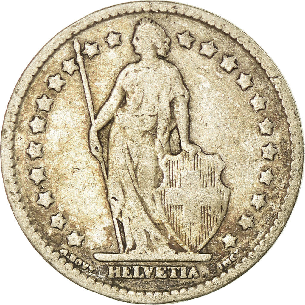 Munten, Zwitserland, Franc, 1909, Bern, FR+, Zilver, KM:24