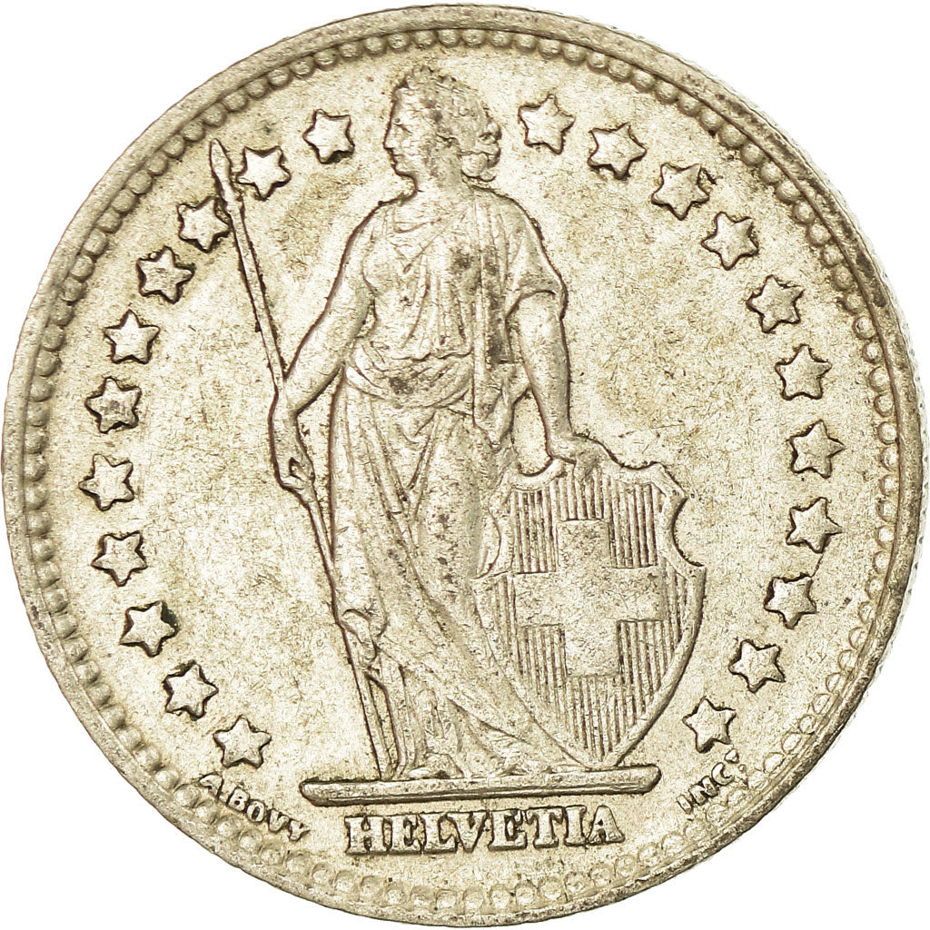 Coin, Switzerland, Franc, 1945, EF(40-45), Silver, KM:24
