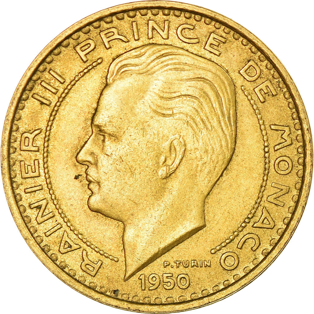 Monaco, Rainier III, 50 Francs, Cinquante, 1950, Monaco, AU(50-53)