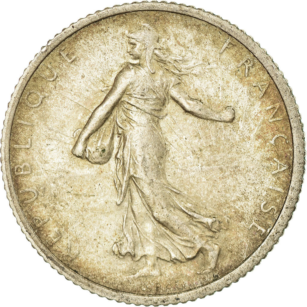 Moneta, Francia, Semeuse, Franc, 1917, Paris, BB, Argento, KM:844.1, Gadoury:467