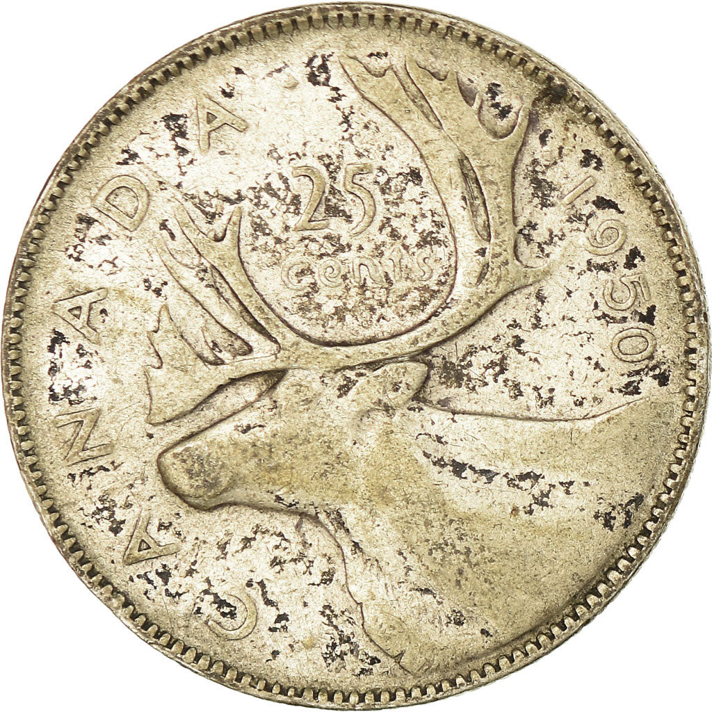 Coin, Canada, George VI, 25 Cents, 1950, Royal Canadian Mint, Ottawa, VF(30-35)