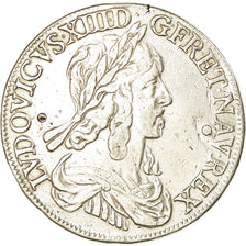 Moeda, França, Louis XIII, 1/2 Écu, deuxième poinçon de Warin, 1/2 Ecu