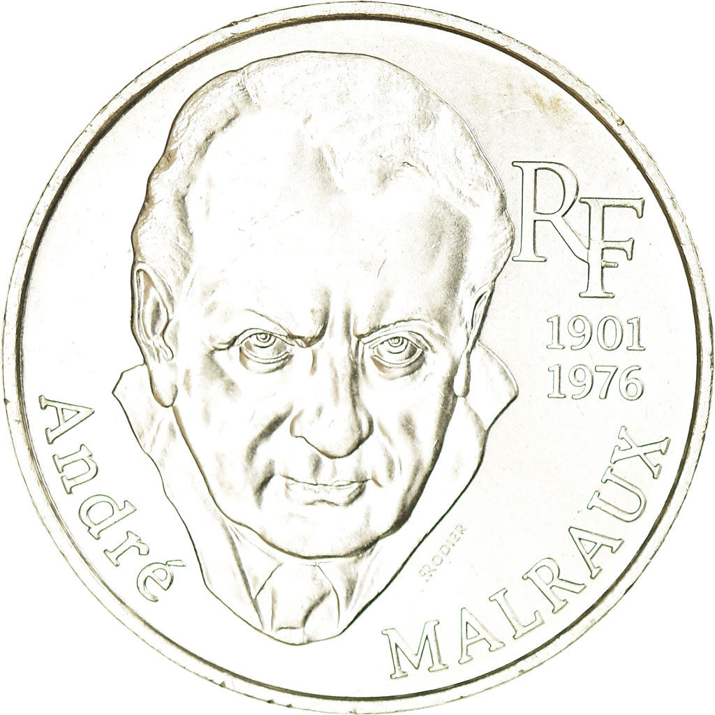 Moneta, Francia, André Malraux, 100 Francs, 1997, SPL-, Argento, Gadoury:954