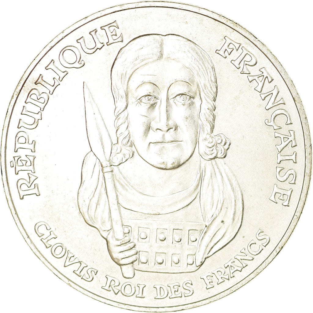 Coin, France, Clovis, 100 Francs, 1996, AU(55-58), Silver, KM:1180