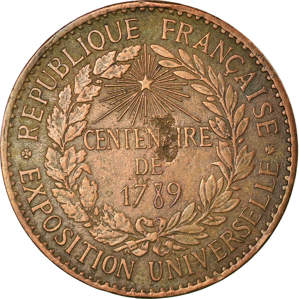 France, Medal, Exposition universelle de Paris, 1889, Barre, VF(30-35), Bronze