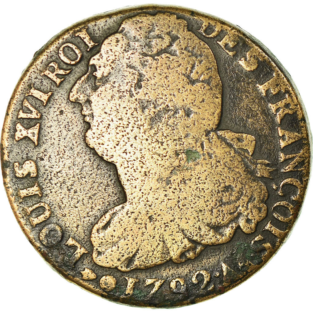 Monnaie, France, 2 sols françois, 2 Sols, 1792, Paris, TB, Bronze, KM:603.1