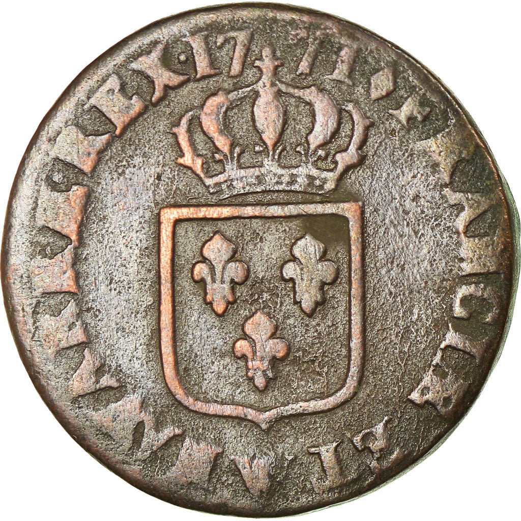 Münze, Frankreich, Louis XV, Sol à la vieille tête, Sol, 1771, Lille, S