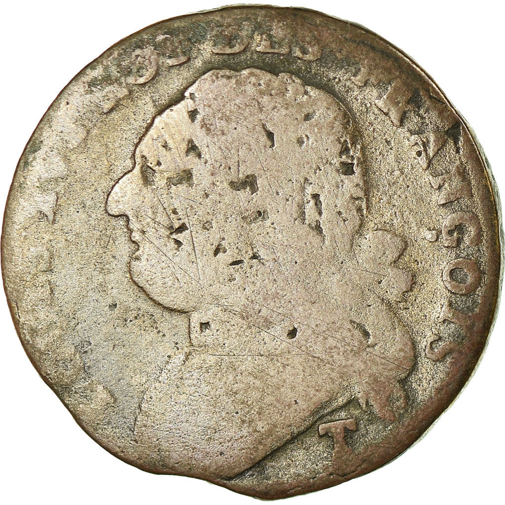 Munten, Frankrijk, Louis XVI, 12 Deniers, 1792, Nantes, ZG+, Bronze, Gadoury:15