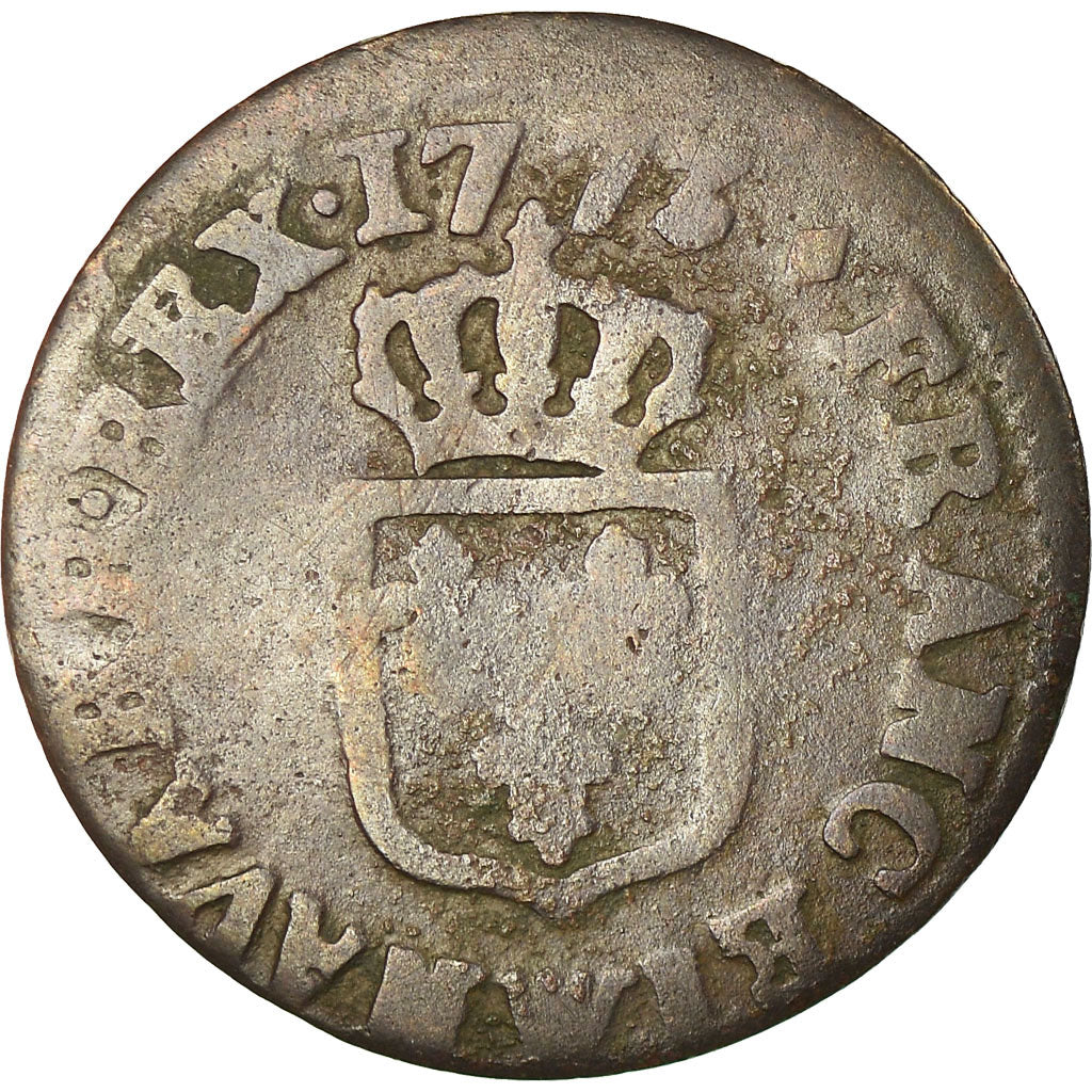 Francia, Louis XV, Liard à la vieille tête, 1773, Lille, B+, Rame, 543.11