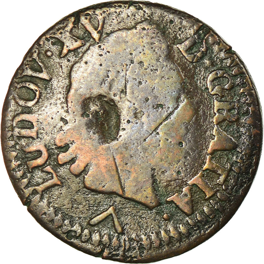 Monnaie, France, Louis XV, Liard à la vieille tête, Liard, 1773, Lille, TB