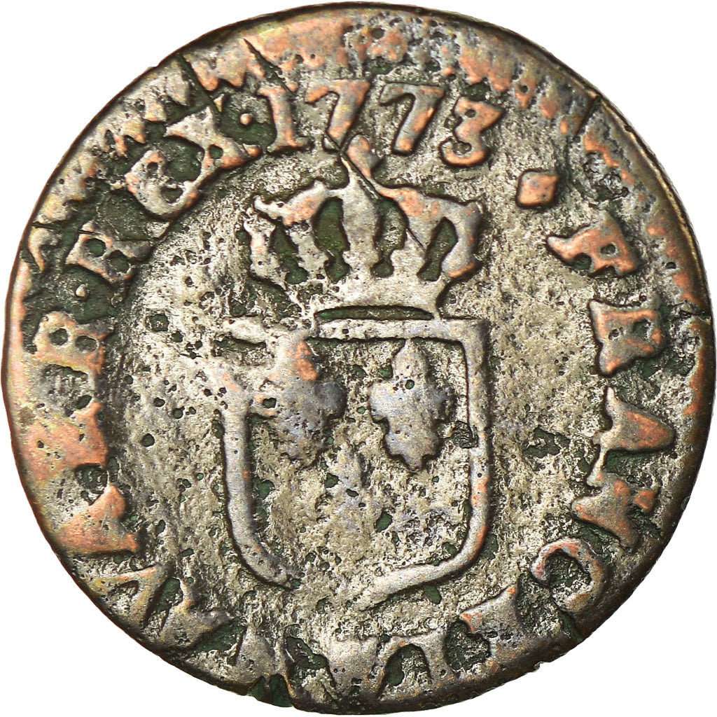 Monnaie, France, Louis XV, Liard à la vieille tête, Liard, 1773, Lille, TB