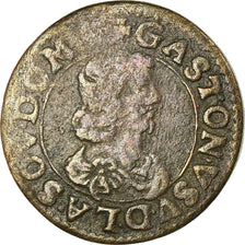 Coin, FRENCH STATES, DOMBES, Gaston de Orleans, Double Tournois, 1643, Trévoux