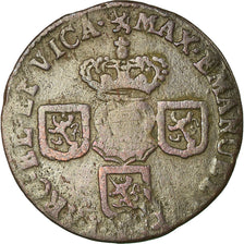 Monnaie, Pays-Bas espagnols, NAMUR, Maximilian Emmanuel of Bavaria, Liard, 1712