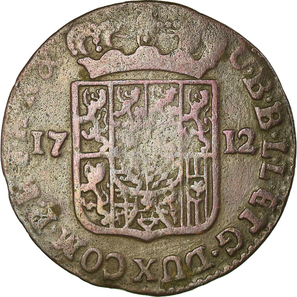 Monnaie, Pays-Bas espagnols, NAMUR, Maximilian Emmanuel of Bavaria, Liard, 1712