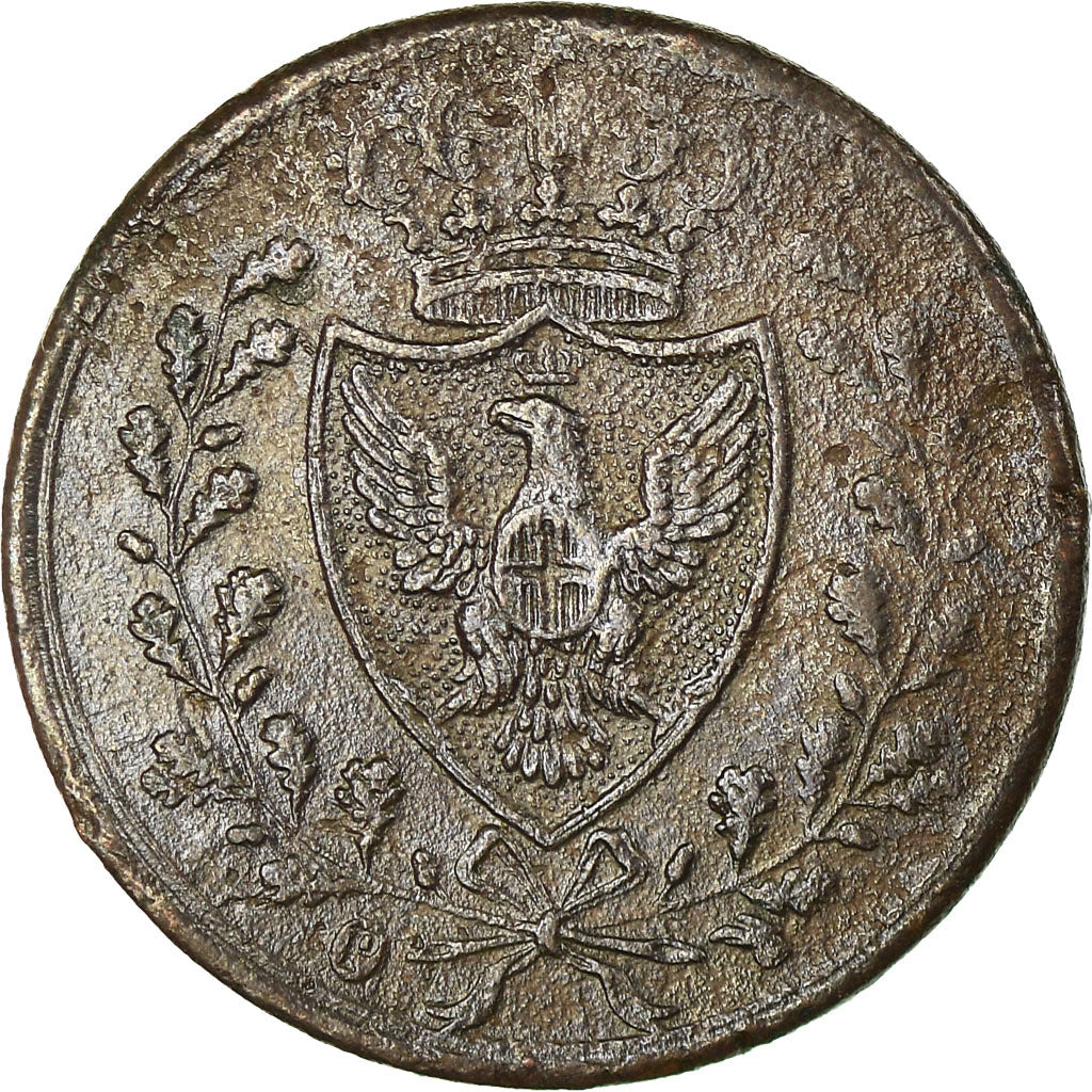 Moneda, Estados italianos, SARDINIA, Carlo Felice, Centesimo, 1826, Genoa, MBC