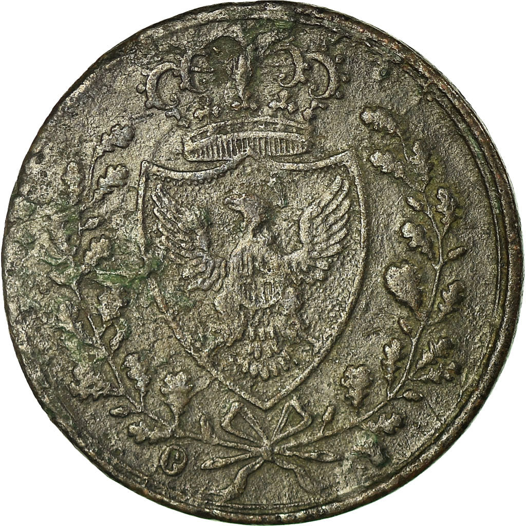 Moneda, Estados italianos, SARDINIA, Carlo Felice, Centesimo, 1826, Genoa, BC+