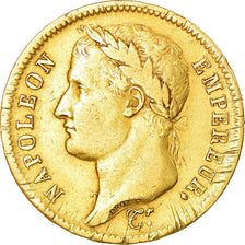 Moneda, Francia, Napoléon I, 40 Francs, 1811, Paris, A/Coq, MBC, Oro, KM:696.1