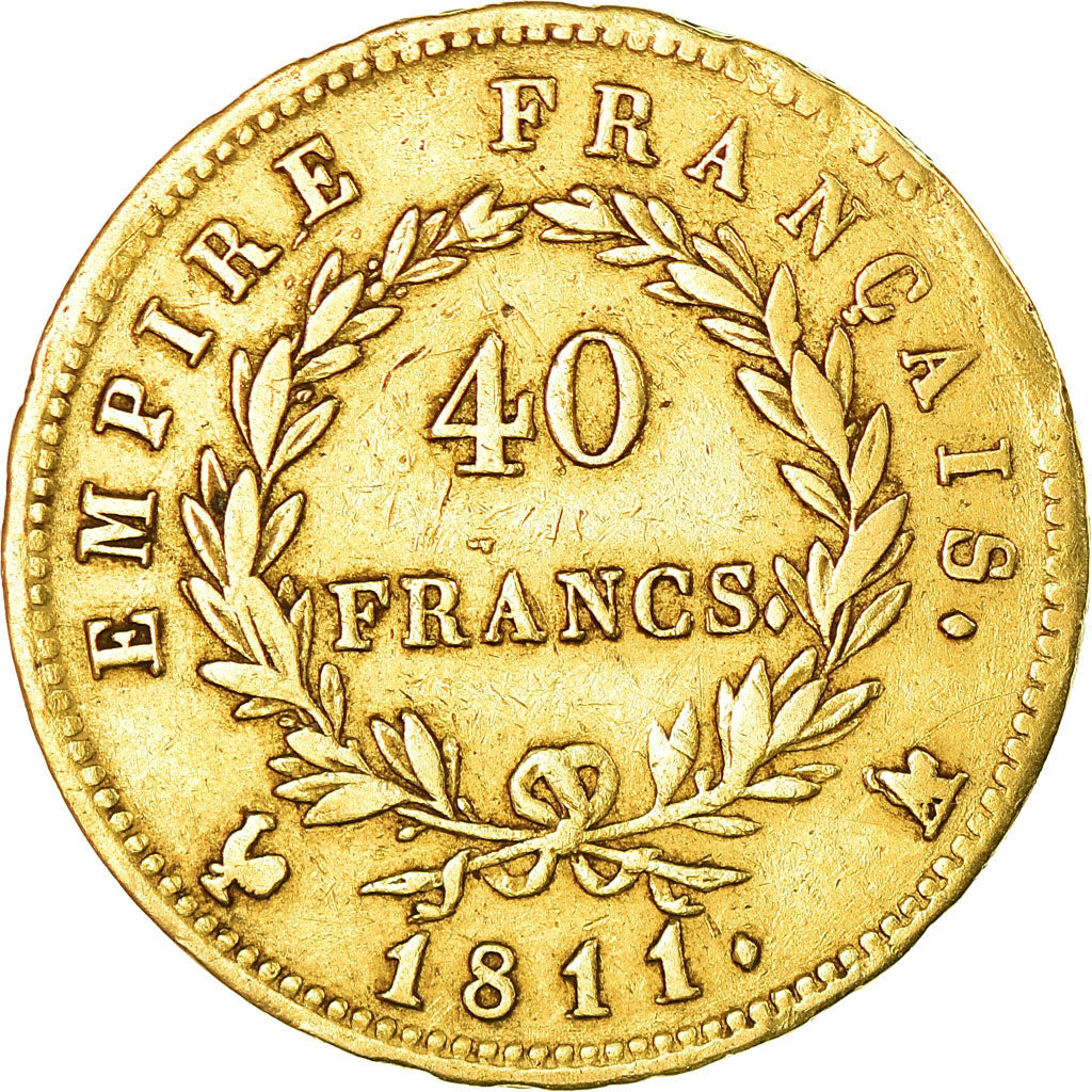 Münze, Frankreich, Napoléon I, 40 Francs, 1811, Paris, A/Coq, SS, Gold