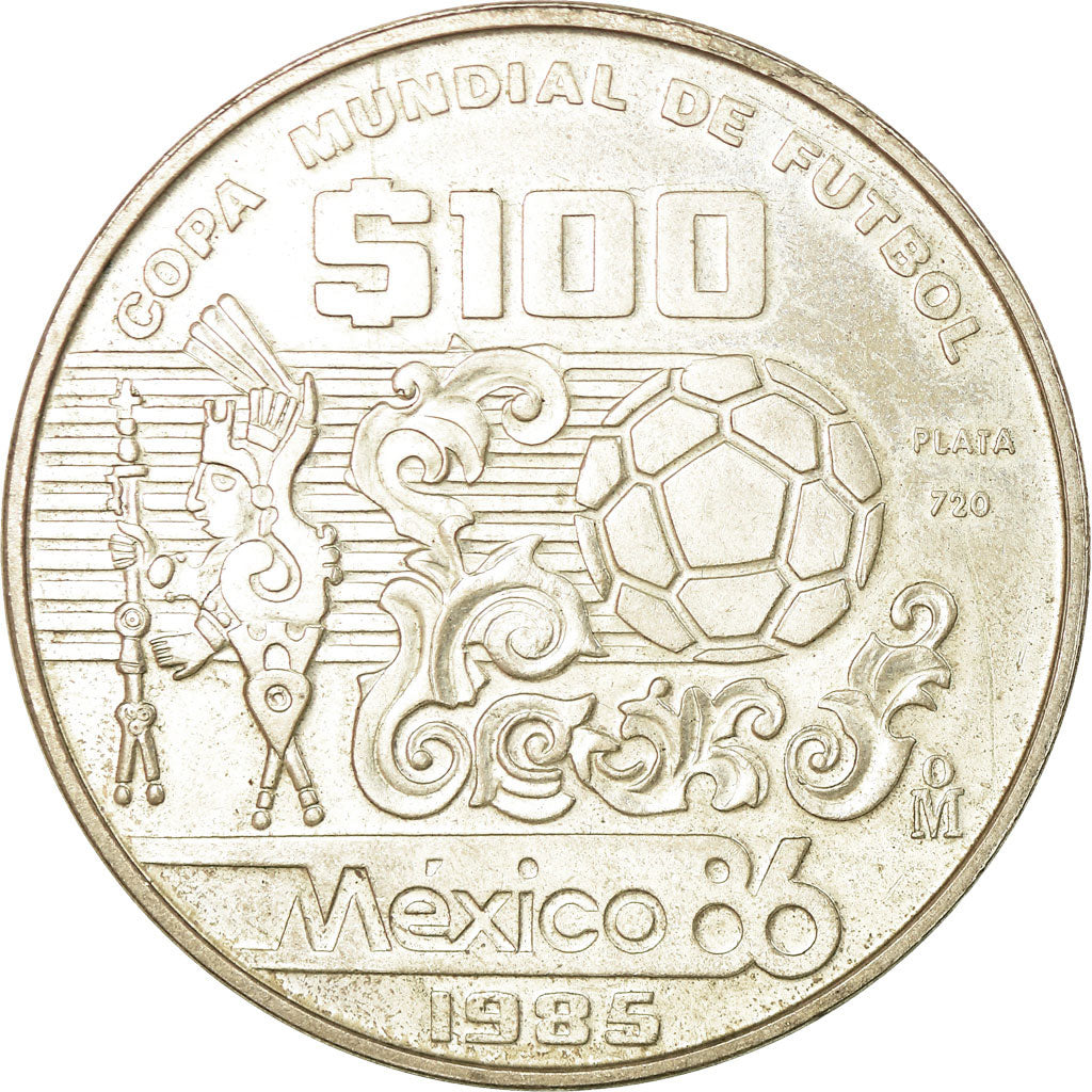 Coin, Mexico, 100 Pesos, 1985, Mexico City, EF(40-45), Silver, KM:499