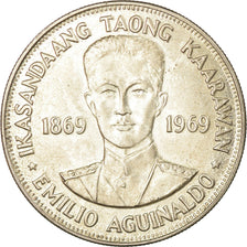 Coin, Philippines, Piso, 1969, AU(50-53), Silver, KM:201