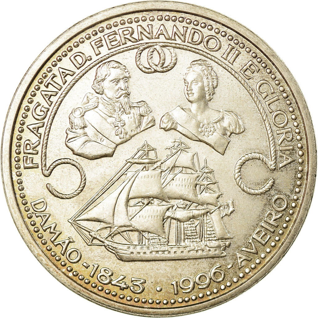 Coin, Portugal, 1000 Escudos, 1996, MS(63), Silver, KM:688