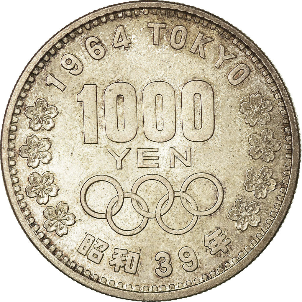 Coin, Japan, Hirohito, 1000 Yen, 1964, AU(50-53), Silver, KM:80
