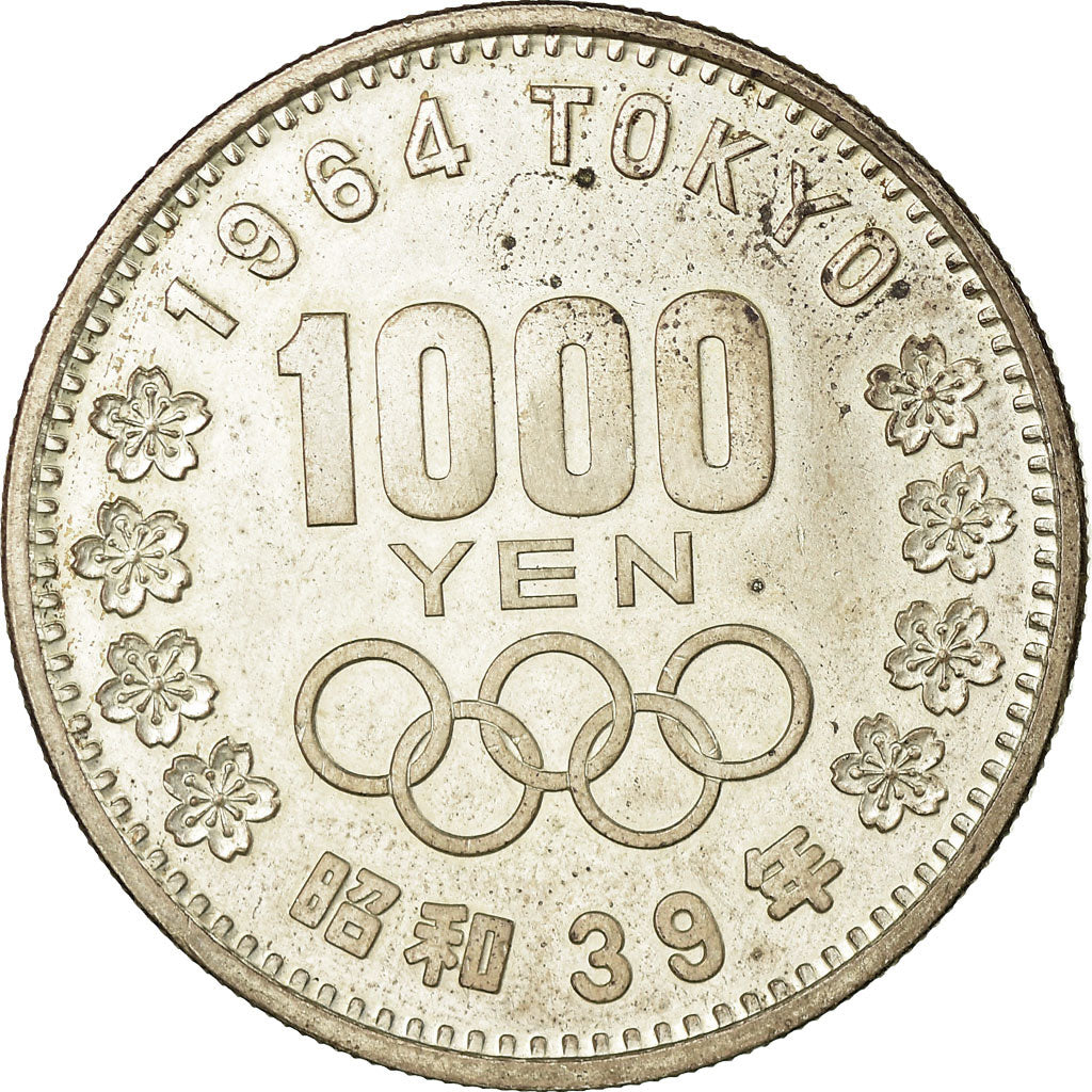 Coin, Japan, Hirohito, 1000 Yen, 1964, AU(50-53), Silver, KM:80