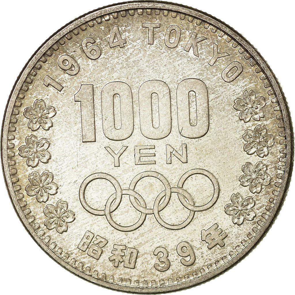 Coin, Japan, Hirohito, 1000 Yen, 1964, AU(55-58), Silver, KM:80