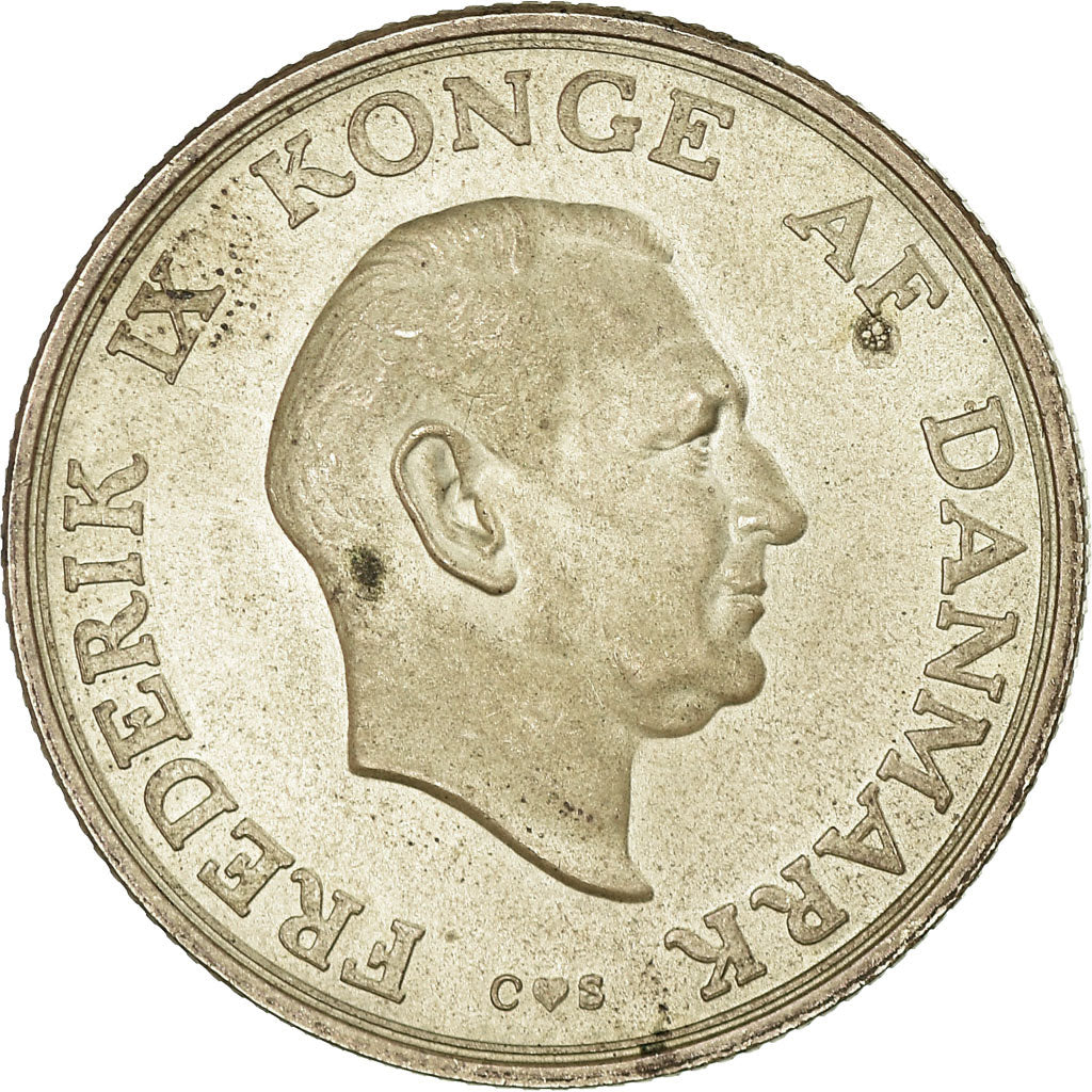 Danemark, Frederik IX, 2 Kroner, 1958, Copenhagen, TTB+, Argent, KM:845