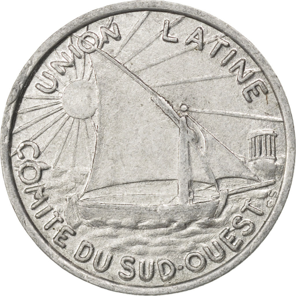 France, 10 Centimes, EF(40-45), Aluminium, Elie #15.2, 1.12
